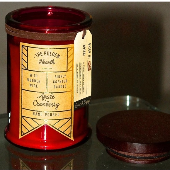 DW Home Accents Dw Home Candle Apple Cranberry Wooden Wick Scented